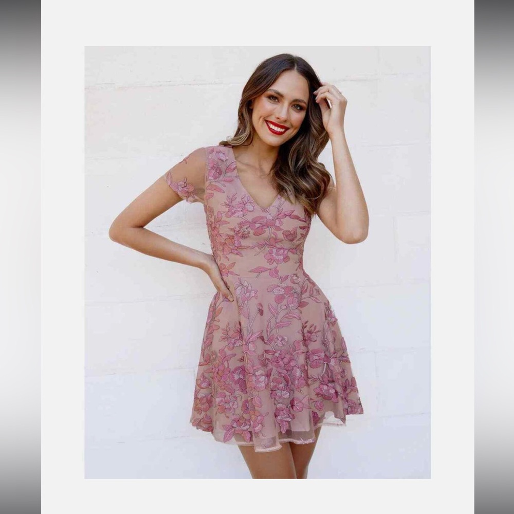 Rose Pink Tie Back Dress